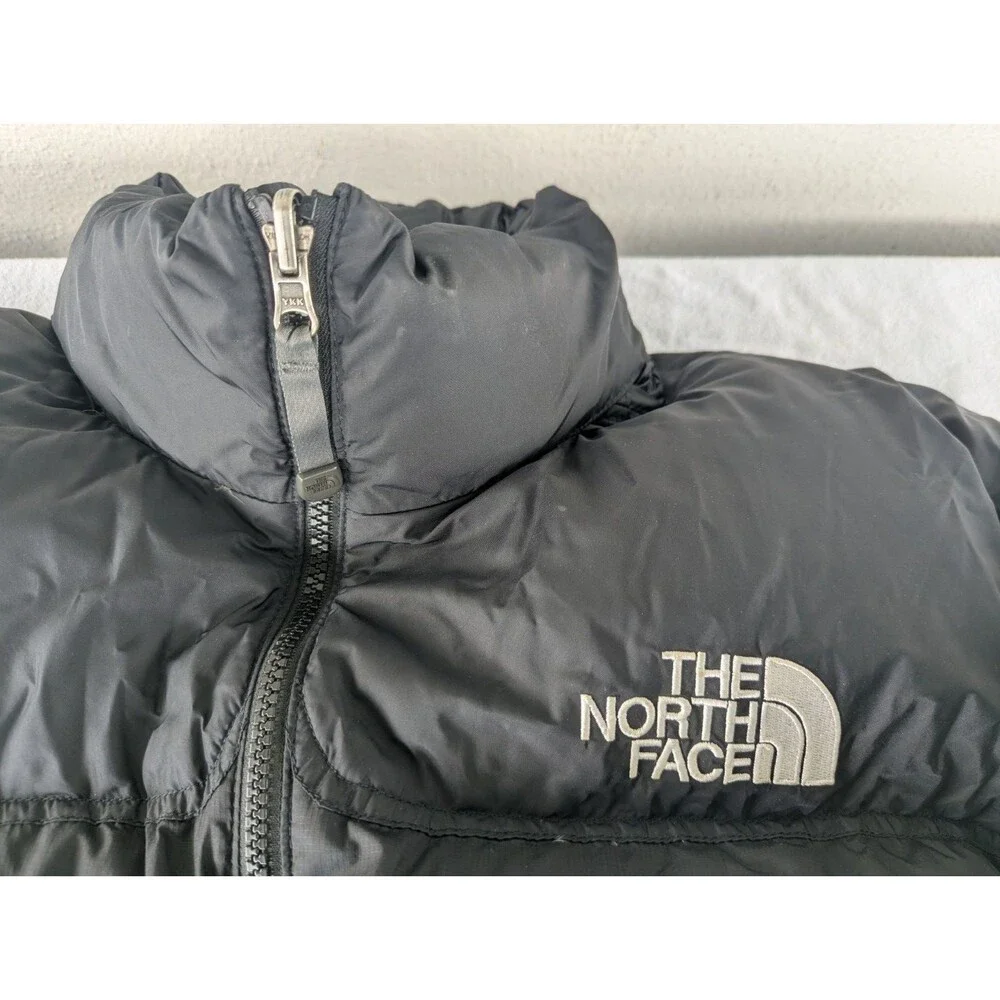 The North Face 700 Puffer Jacket Mens XL Black Down Nuptse (w 2 Pinholes, Pics)